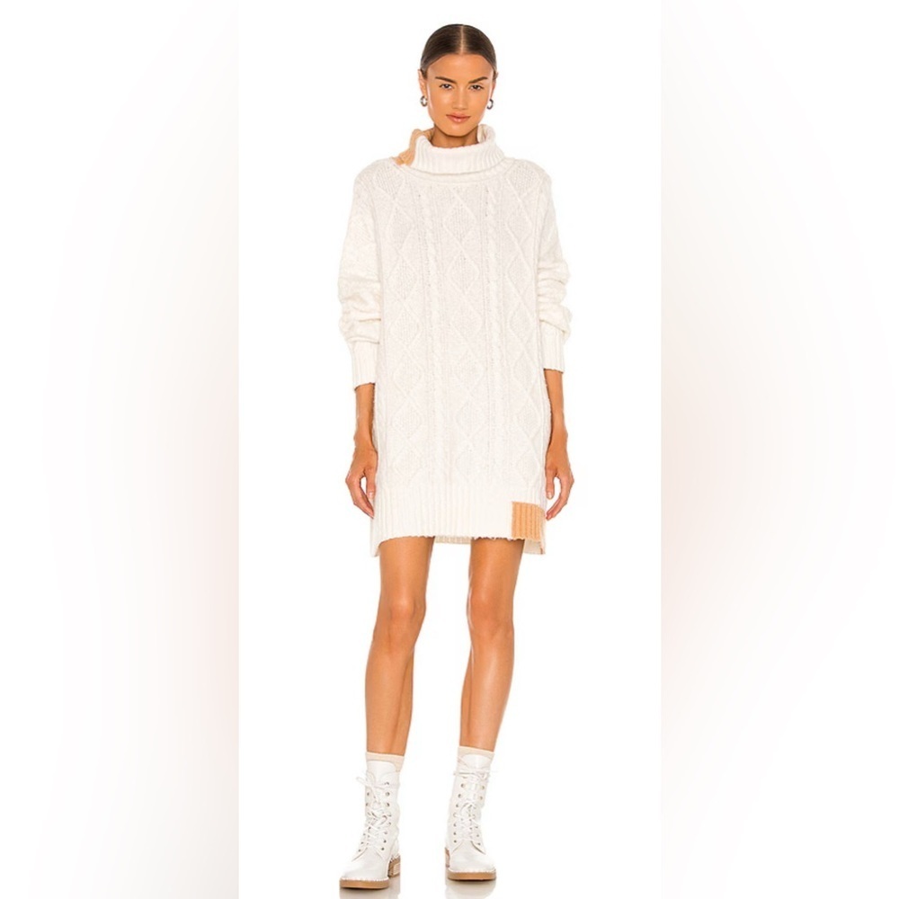NWT FREE PEOPLE  Forever Colorblock Cable‎ Knit Sweater, Size XS/S